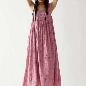 Free People Azure Maxi Dress Floral Printed Tie NWD XS US ITEM